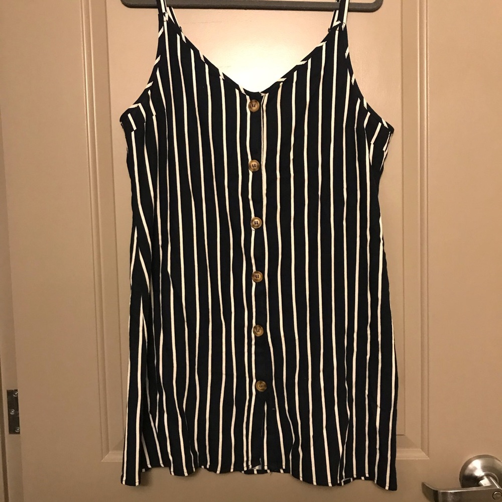 Navy striped dress